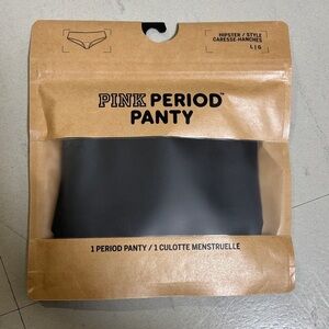 PINK Victoria's Secret Period Panty Hipster Style Black Size Large NWT
